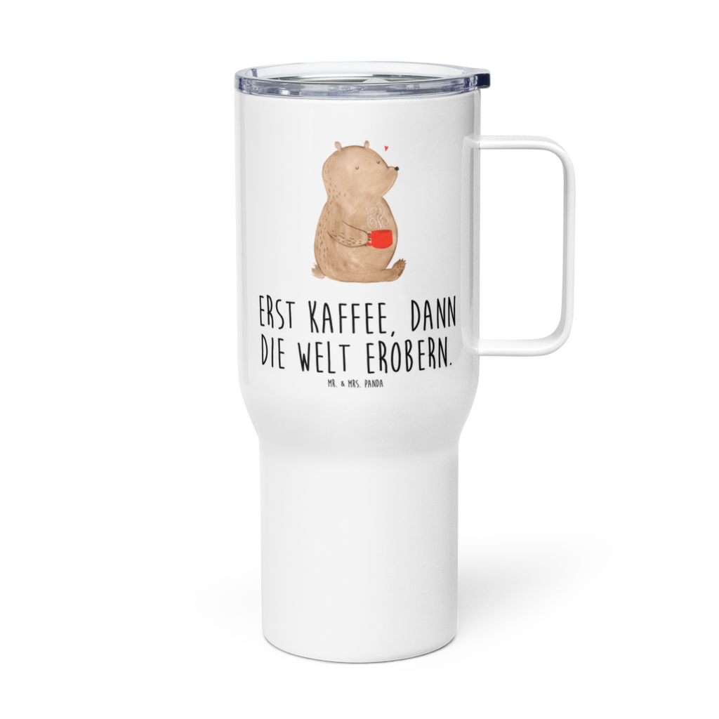 XXL Thermobecher Bär Kaffee Thermobecher, XL Thermobecher, Reisebecher, XL Reisetasse, Großer Thermobecher, Autobecher, Jumbo Becher, Bär, Teddy, Teddybär, Kaffee, Coffee, Bären, guten Morgen, Morgenroutine, Welt erobern, Welt retten, Motivation