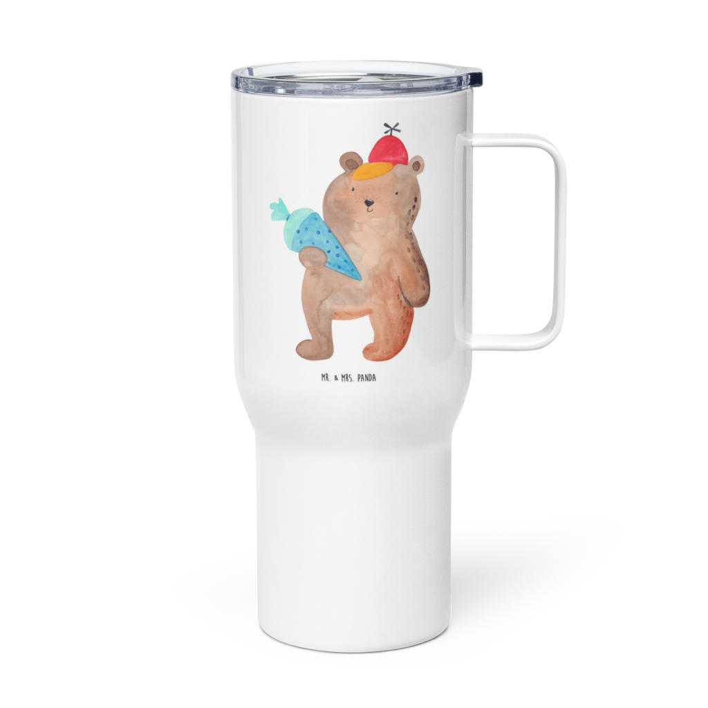 XXL Thermobecher Bär Schultüte Thermobecher, XL Thermobecher, Reisebecher, XL Reisetasse, Großer Thermobecher, Autobecher, Jumbo Becher, Bär, Teddy, Teddybär, Bär Motiv, Schultüte, Erster Schultag Geschenk, Einschulung Geschenk, Schule Geschenk, Grundschule, Schulanfang, Schulbeginn