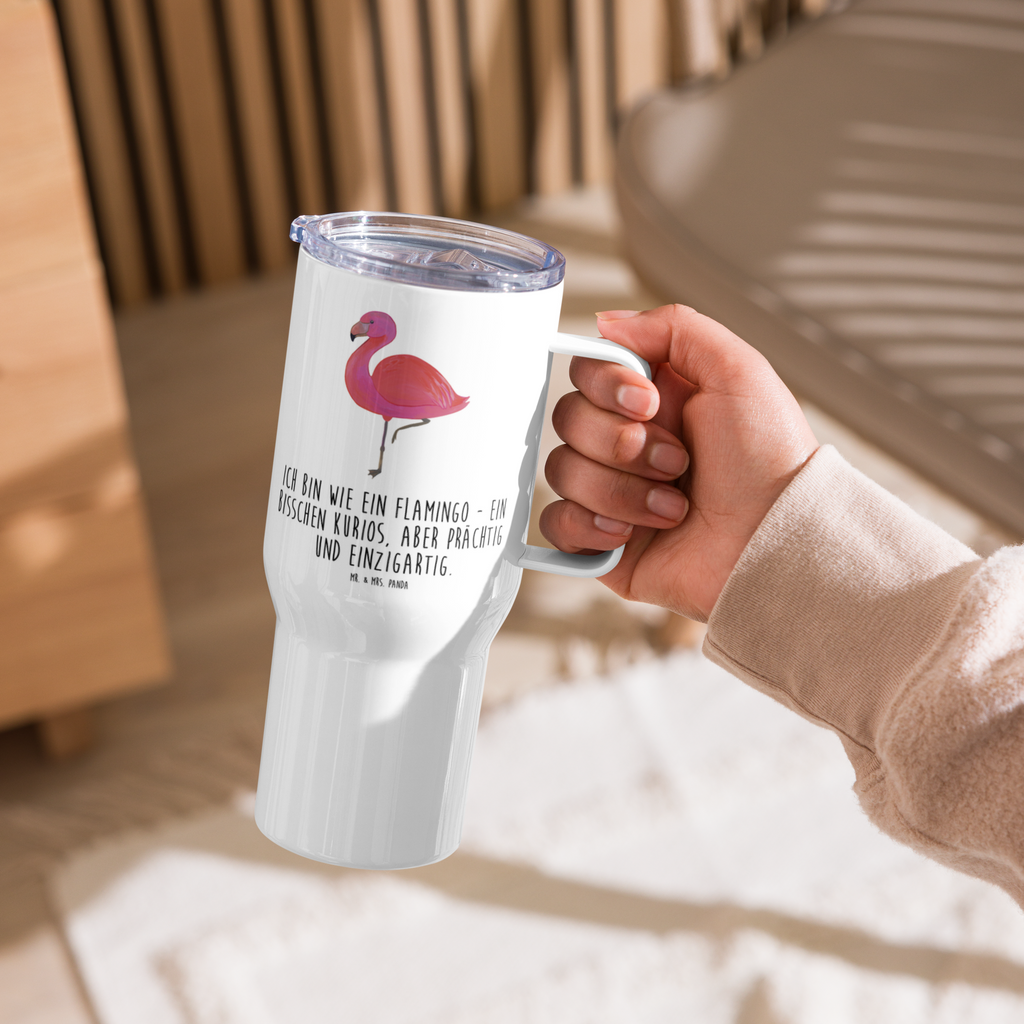 XXL Thermobecher Flamingo Classic Thermobecher, XL Thermobecher, Reisebecher, XL Reisetasse, Großer Thermobecher, Autobecher, Jumbo Becher, Flamingo, Einzigartig, Selbstliebe, Stolz, ich, für mich, Spruch, Freundin, Freundinnen, Außenseiter, Sohn, Tochter, Geschwister