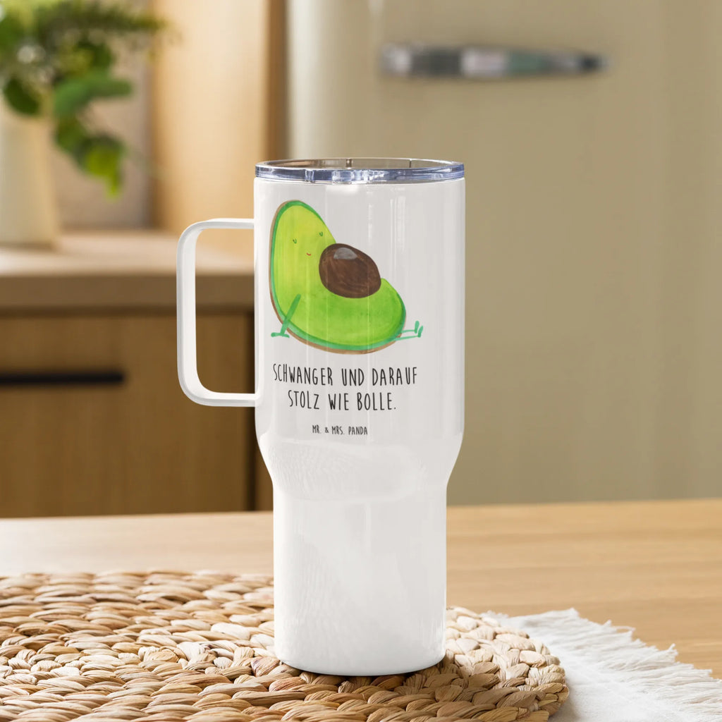 XXL Thermobecher Avocado Schwangerschaft Thermobecher, XL Thermobecher, Reisebecher, XL Reisetasse, Großer Thermobecher, Autobecher, Jumbo Becher, Avocado, Veggie, Vegan, Gesund, schwanger, Schwangerschaft, Babyparty, Babyshower