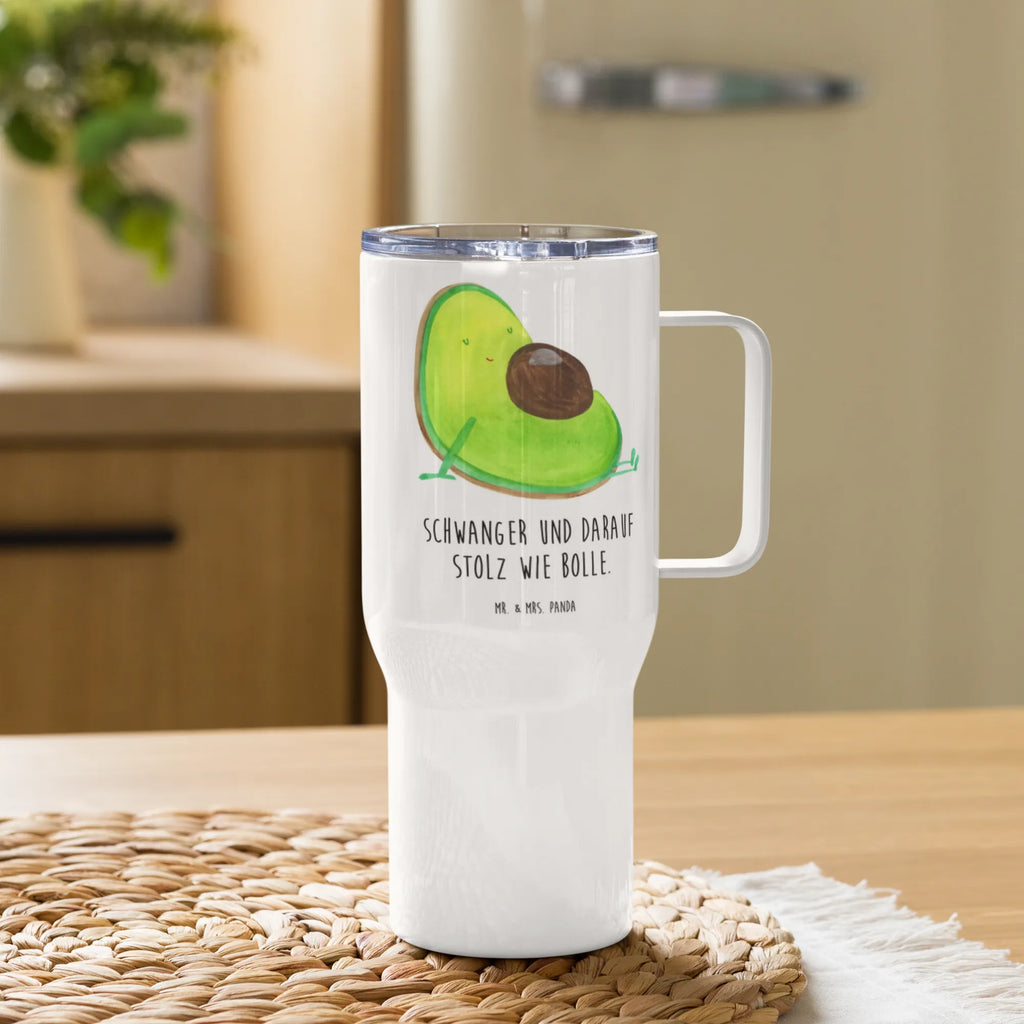 XXL Thermobecher Avocado Schwangerschaft Thermobecher, XL Thermobecher, Reisebecher, XL Reisetasse, Großer Thermobecher, Autobecher, Jumbo Becher, Avocado, Veggie, Vegan, Gesund, schwanger, Schwangerschaft, Babyparty, Babyshower