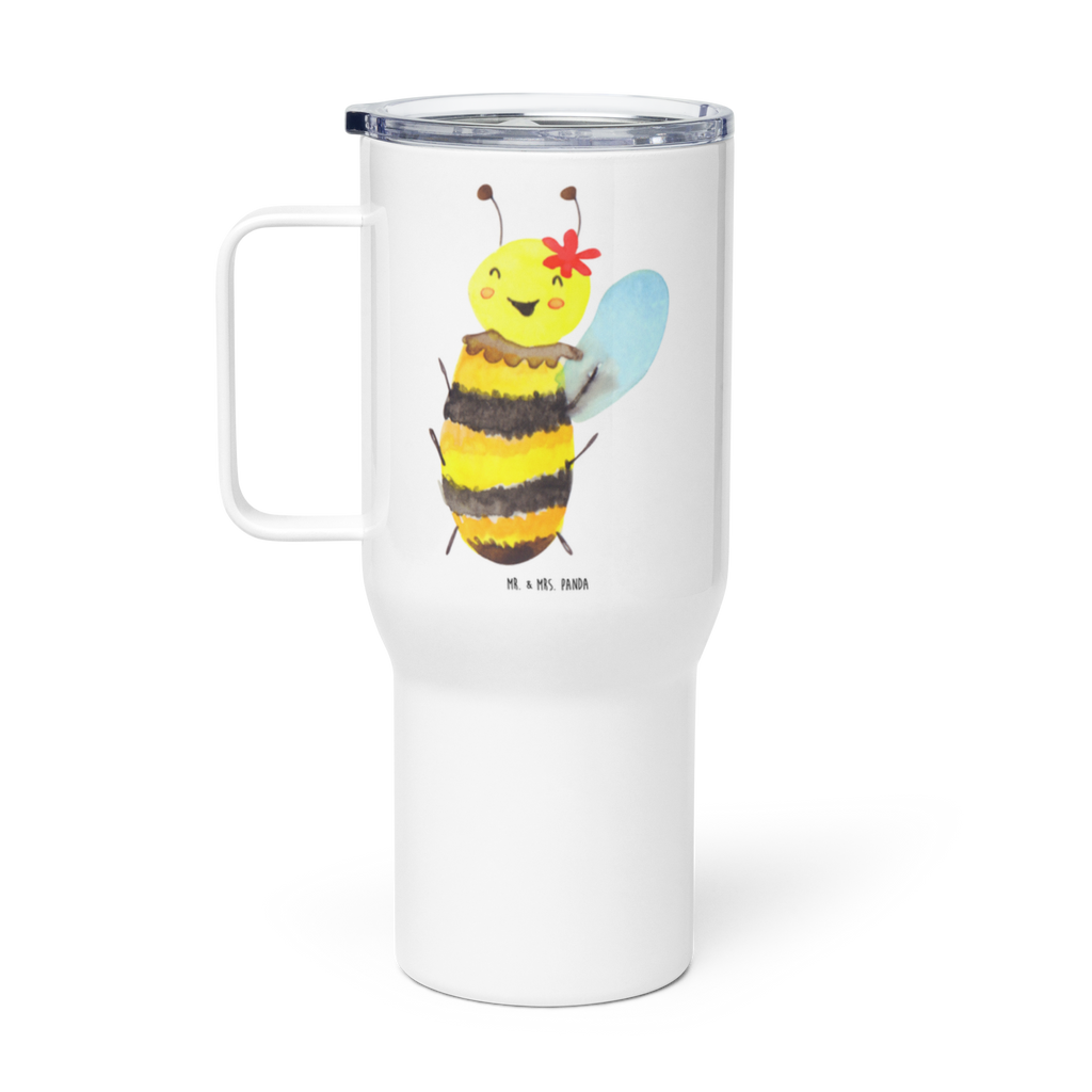 XXL Thermobecher Biene Happy Thermobecher, XL Thermobecher, Reisebecher, XL Reisetasse, Großer Thermobecher, Autobecher, Jumbo Becher, Biene, Wespe, Hummel