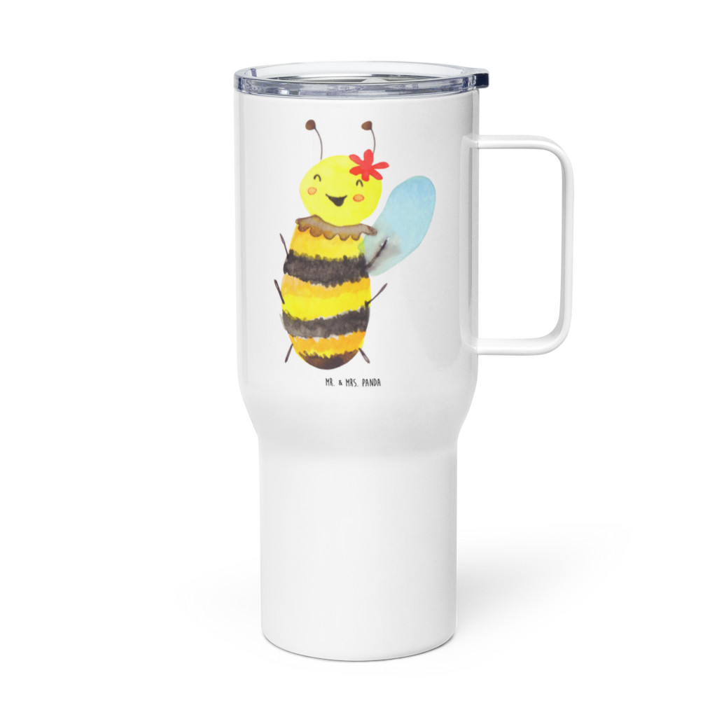 XXL Thermobecher Biene Happy Thermobecher, XL Thermobecher, Reisebecher, XL Reisetasse, Großer Thermobecher, Autobecher, Jumbo Becher, Biene, Wespe, Hummel