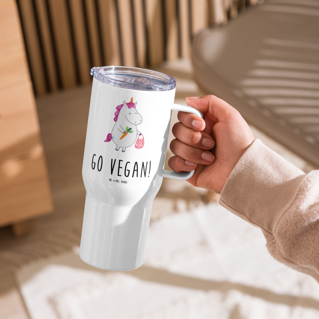 XXL Thermobecher Einhorn Vegan Thermobecher, XL Thermobecher, Reisebecher, XL Reisetasse, Großer Thermobecher, Autobecher, Jumbo Becher, Einhorn, Einhörner, Einhorn Deko, Pegasus, Unicorn, vegan, Gesund leben, Vegetariar, Rohkost, Gesund essen, Veganismus, Veganer