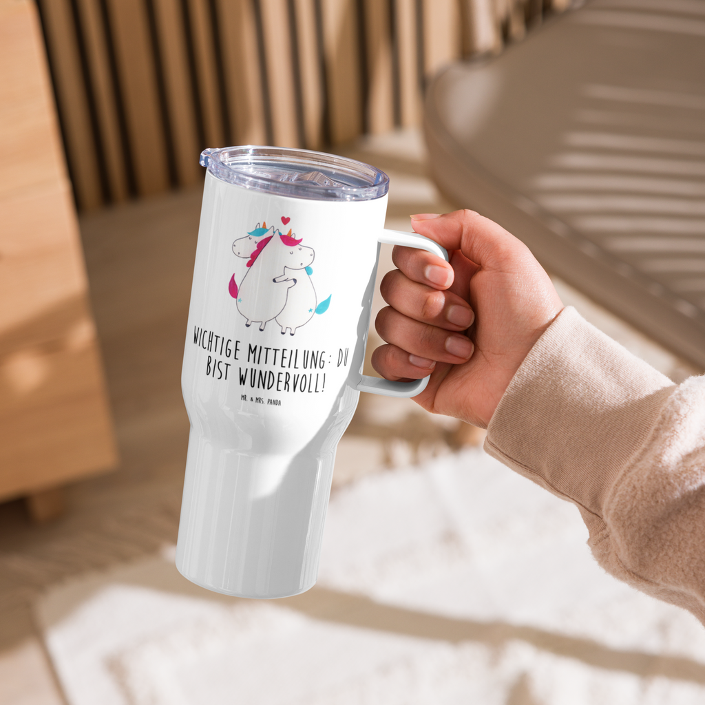 XXL Thermobecher Einhorn Mitteilung Thermobecher, XL Thermobecher, Reisebecher, XL Reisetasse, Großer Thermobecher, Autobecher, Jumbo Becher, Einhorn, Einhörner, Einhorn Deko, Pegasus, Unicorn, Valentinstag, Valentine, Liebe, Geschenk, Partner, Ehe, lustig, witzig, Spruch