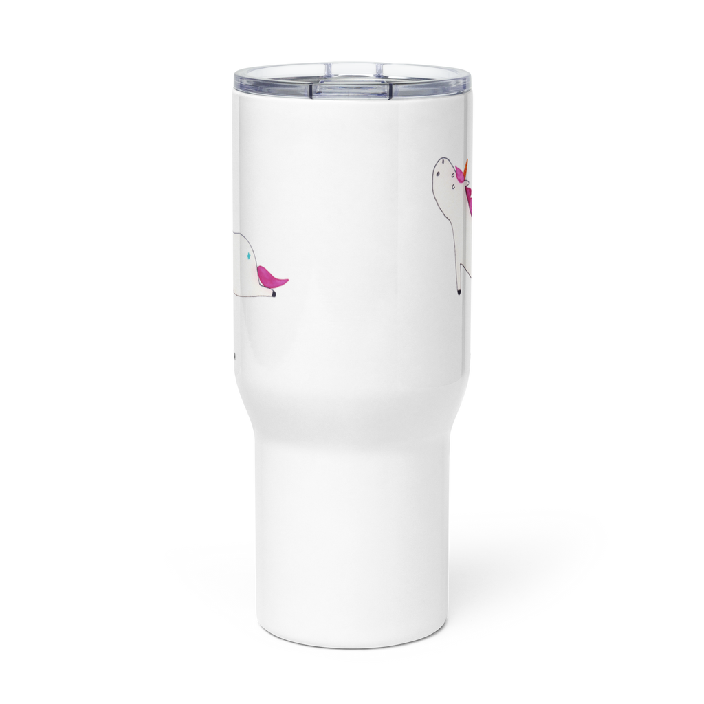 XXL Thermobecher Einhorn Yoga Thermobecher, XL Thermobecher, Reisebecher, XL Reisetasse, Großer Thermobecher, Autobecher, Jumbo Becher, Einhorn, Einhörner, Einhorn Deko, Pegasus, Unicorn, Yoga, Namaste, Achtsamkeit, Entspannung, Joga, Yogamatte, Sport, lustig, witzig, süß