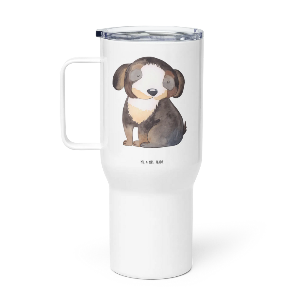 XXL Thermobecher Hund Entspannen Thermobecher, XL Thermobecher, Reisebecher, XL Reisetasse, Großer Thermobecher, Autobecher, Jumbo Becher, Hund, Hundemotiv, Haustier, Hunderasse, Tierliebhaber, Hundebesitzer, Sprüche, schwarzer Hund, Hundeliebe, Liebe, Hundeglück