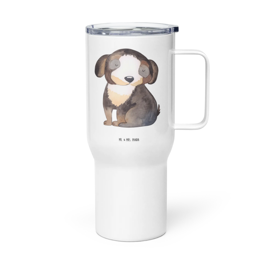 XXL Thermobecher Hund Entspannen Thermobecher, XL Thermobecher, Reisebecher, XL Reisetasse, Großer Thermobecher, Autobecher, Jumbo Becher, Hund, Hundemotiv, Haustier, Hunderasse, Tierliebhaber, Hundebesitzer, Sprüche, schwarzer Hund, Hundeliebe, Liebe, Hundeglück