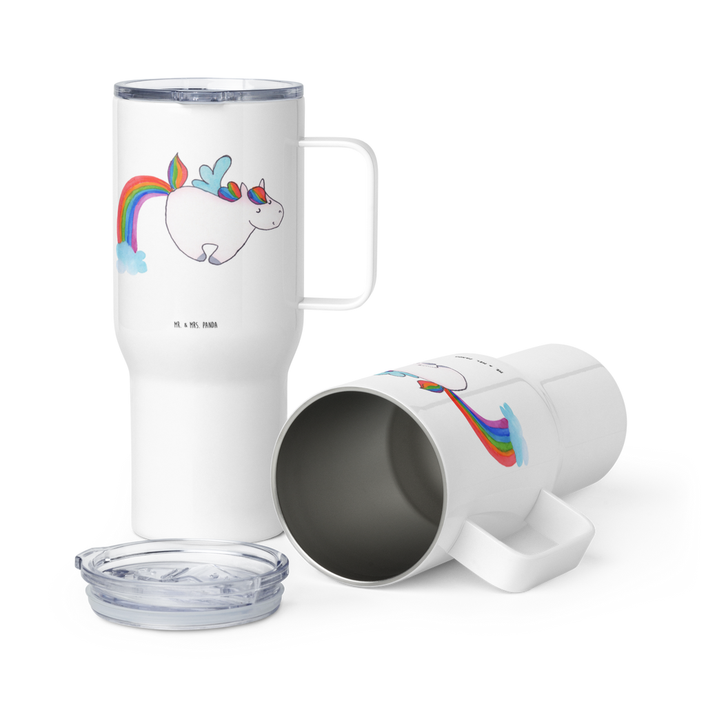 XXL Thermobecher Einhorn Pegasus Thermobecher, XL Thermobecher, Reisebecher, XL Reisetasse, Großer Thermobecher, Autobecher, Jumbo Becher, Einhorn, Einhörner, Einhorn Deko, Pegasus, Unicorn, Regenbogen, Spielen, Realität, Glitzer, Erwachsenwerden