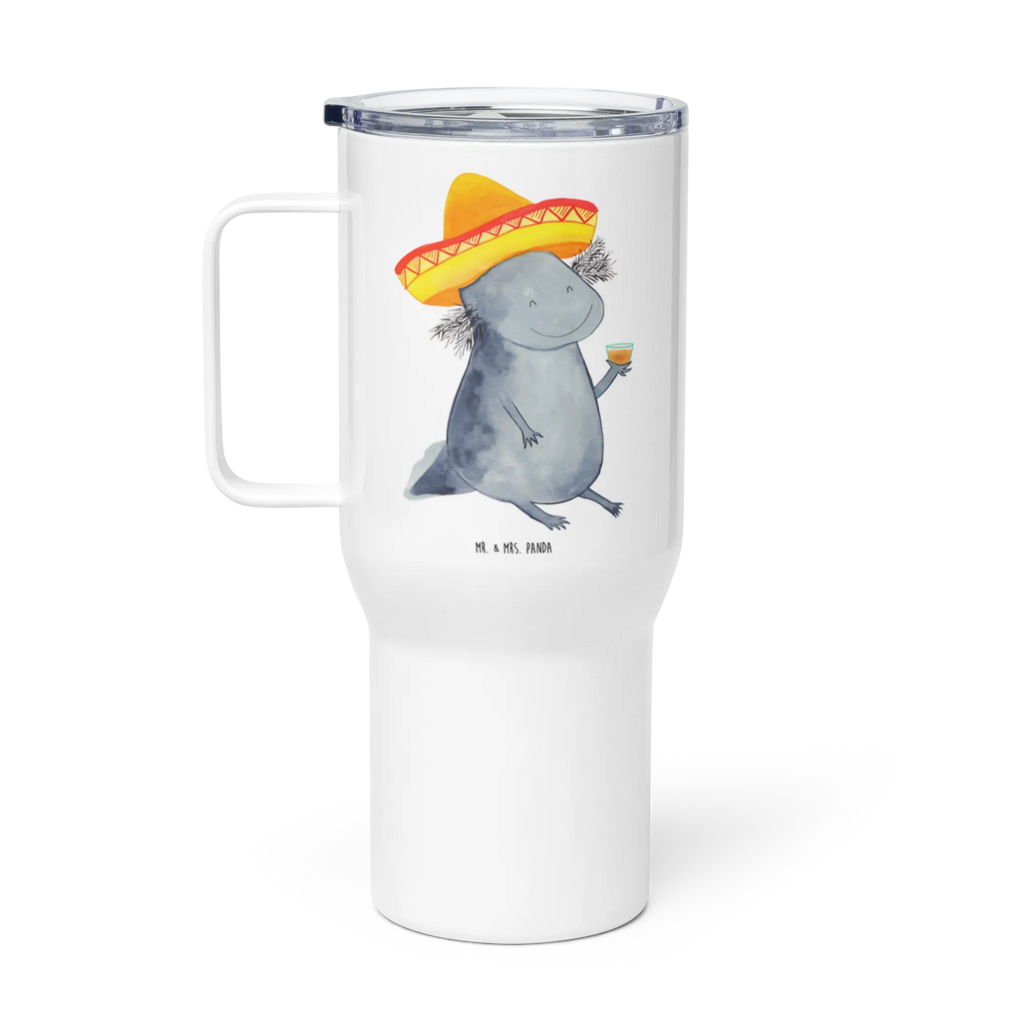 XXL Thermobecher Axolotl Tequila Thermobecher, XL Thermobecher, Reisebecher, XL Reisetasse, Großer Thermobecher, Autobecher, Jumbo Becher, Axolotl, Molch, Mexico, Mexiko, Sombrero, Zitrone, Tequila, Motivation, Spruch, Schwanzlurch, Lurch, Lurche, Axolot, Feuerdrache, Feuersalamander