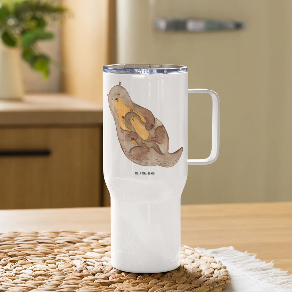 XXL Thermobecher Otter Kind Thermobecher, XL Thermobecher, Reisebecher, XL Reisetasse, Großer Thermobecher, Autobecher, Jumbo Becher, Otter, Fischotter, Seeotter, Otter Seeotter See Otter