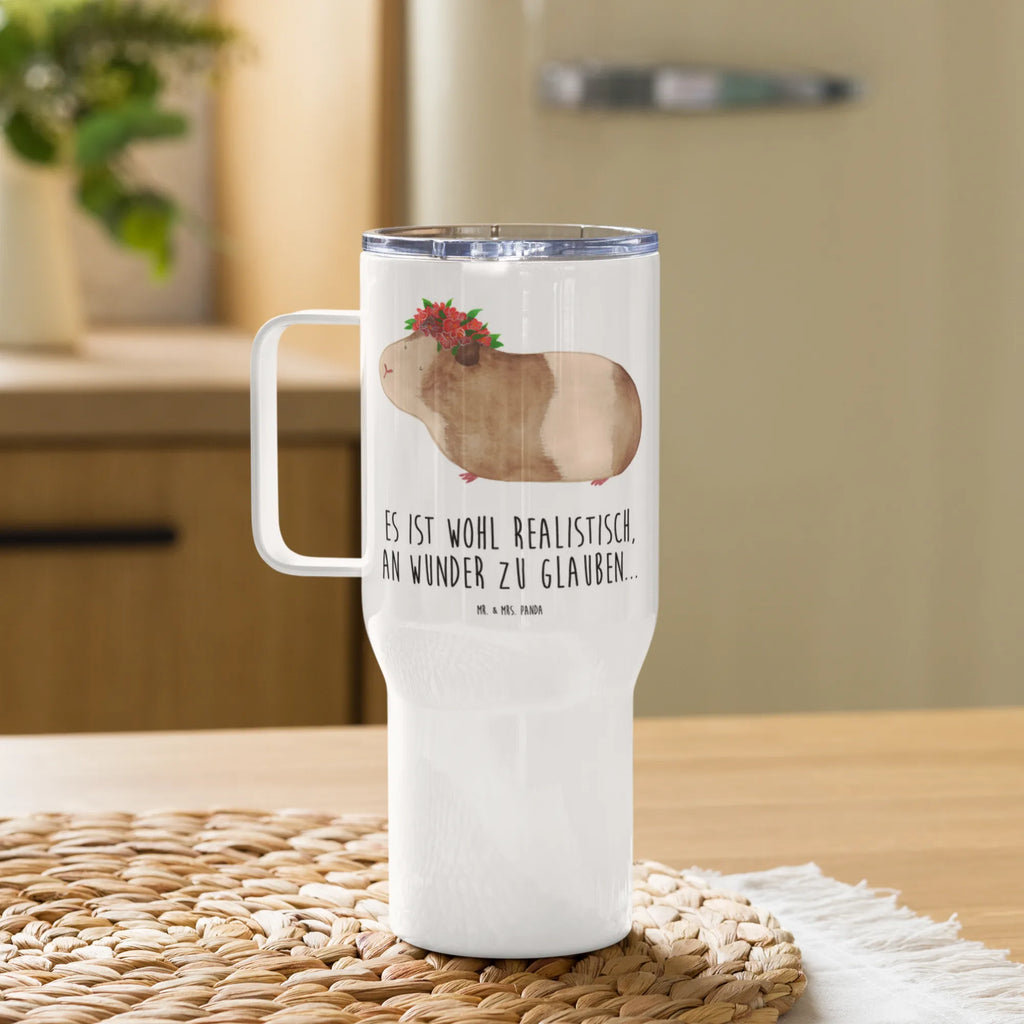 XXL Thermobecher Meerschweinchen Weisheit Thermobecher, XL Thermobecher, Reisebecher, XL Reisetasse, Großer Thermobecher, Autobecher, Jumbo Becher, Tiermotive, Gute Laune, lustige Sprüche, Tiere, Meerschweinchen, Meerie, Meeries, Wunder, Blumenkind, Realität, Spruch, Weisheit, Motivation, Wunderland