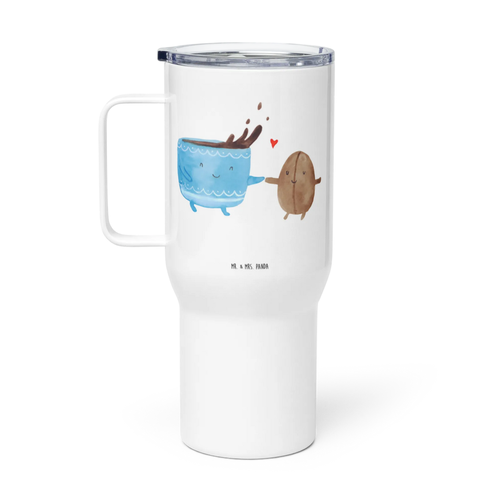 XXL Thermobecher Kaffee Bohne Thermobecher, XL Thermobecher, Reisebecher, XL Reisetasse, Großer Thermobecher, Autobecher, Jumbo Becher, Tiermotive, Gute Laune, lustige Sprüche, Tiere, Kaffee, Kaffeebohne, Genuss, Zufriedenheit, Glück