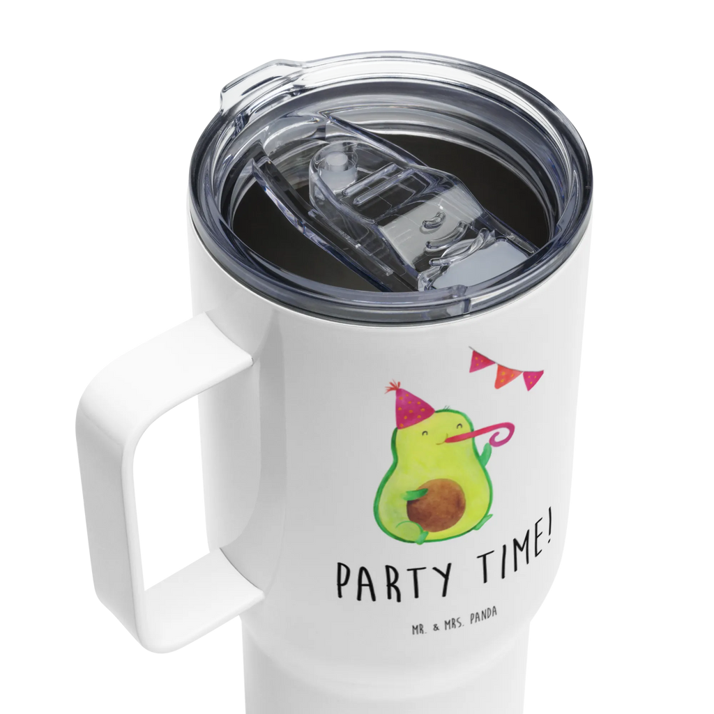 XXL Thermobecher Avocado Party Zeit Thermobecher, XL Thermobecher, Reisebecher, XL Reisetasse, Großer Thermobecher, Autobecher, Jumbo Becher, Avocado, Veggie, Vegan, Gesund