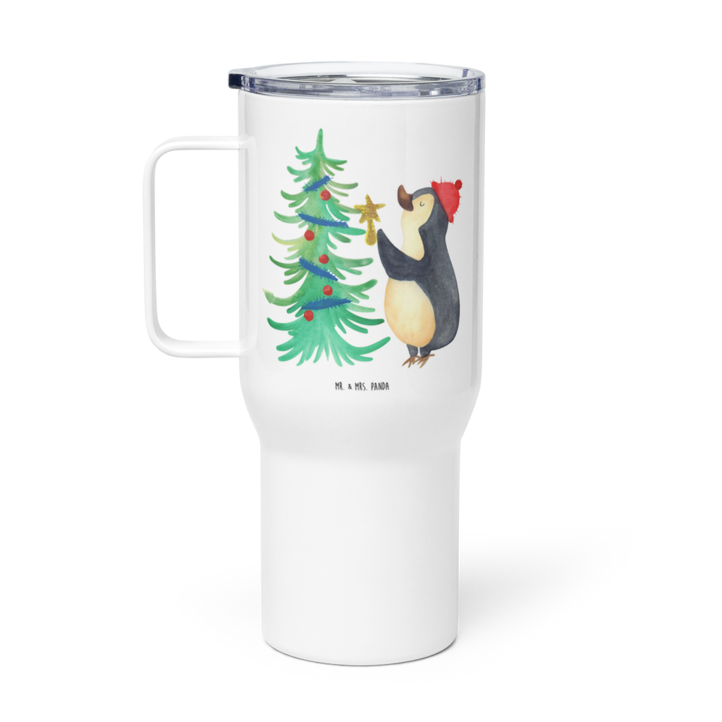 XXL Thermobecher Pinguin Weihnachtsbaum Thermobecher, XL Thermobecher, Reisebecher, XL Reisetasse, Großer Thermobecher, Autobecher, Jumbo Becher, Winter, Weihnachten, Weihnachtsdeko, Nikolaus, Advent, Heiligabend, Wintermotiv, Pinguin