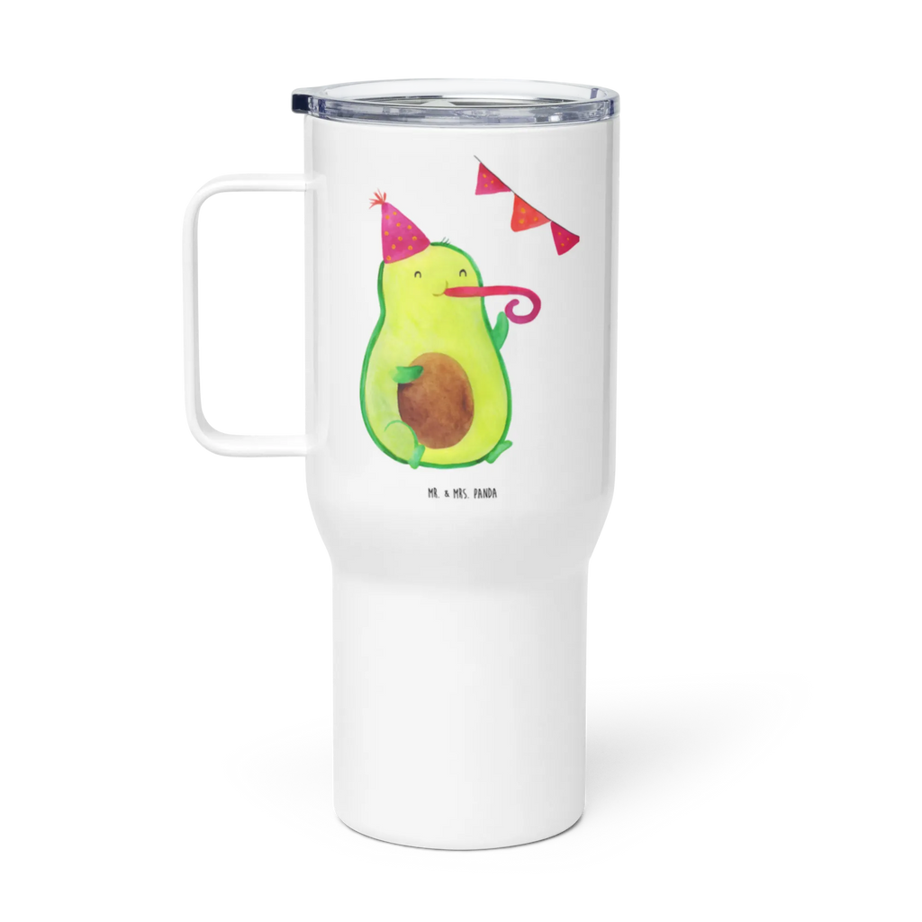 XXL Thermobecher Avocado Party Zeit Thermobecher, XL Thermobecher, Reisebecher, XL Reisetasse, Großer Thermobecher, Autobecher, Jumbo Becher, Avocado, Veggie, Vegan, Gesund