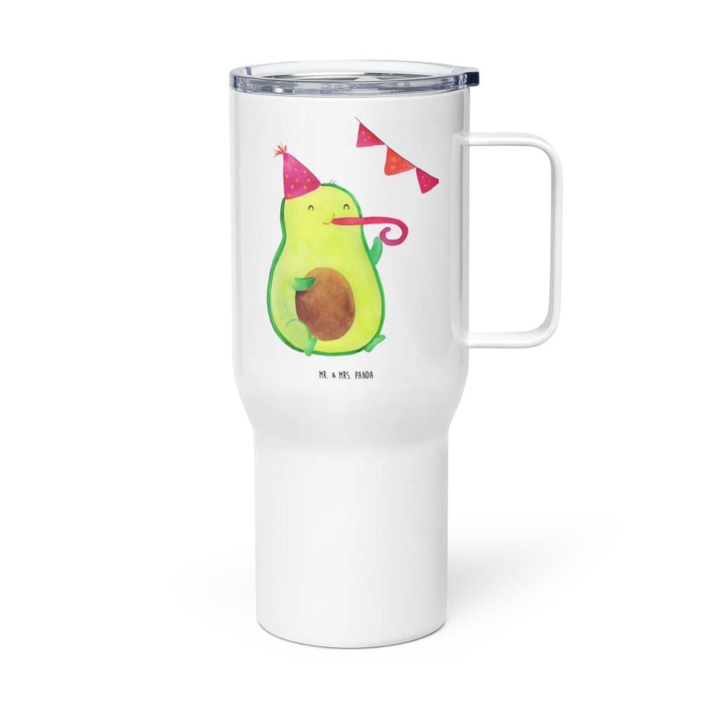 XXL Thermobecher Avocado Party Zeit Thermobecher, XL Thermobecher, Reisebecher, XL Reisetasse, Großer Thermobecher, Autobecher, Jumbo Becher, Avocado, Veggie, Vegan, Gesund