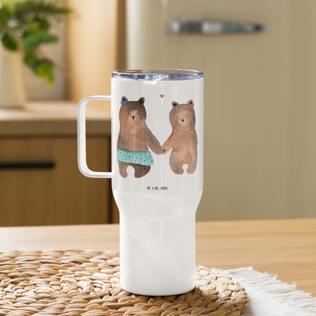 XXL Thermobecher Bär Freundin Thermobecher, XL Thermobecher, Reisebecher, XL Reisetasse, Großer Thermobecher, Autobecher, Jumbo Becher, Bär, Teddy, Teddybär, Bär Freundin Beste Freund Liebe Liebesbeweis Verliebt Kumpel Kumpeliene