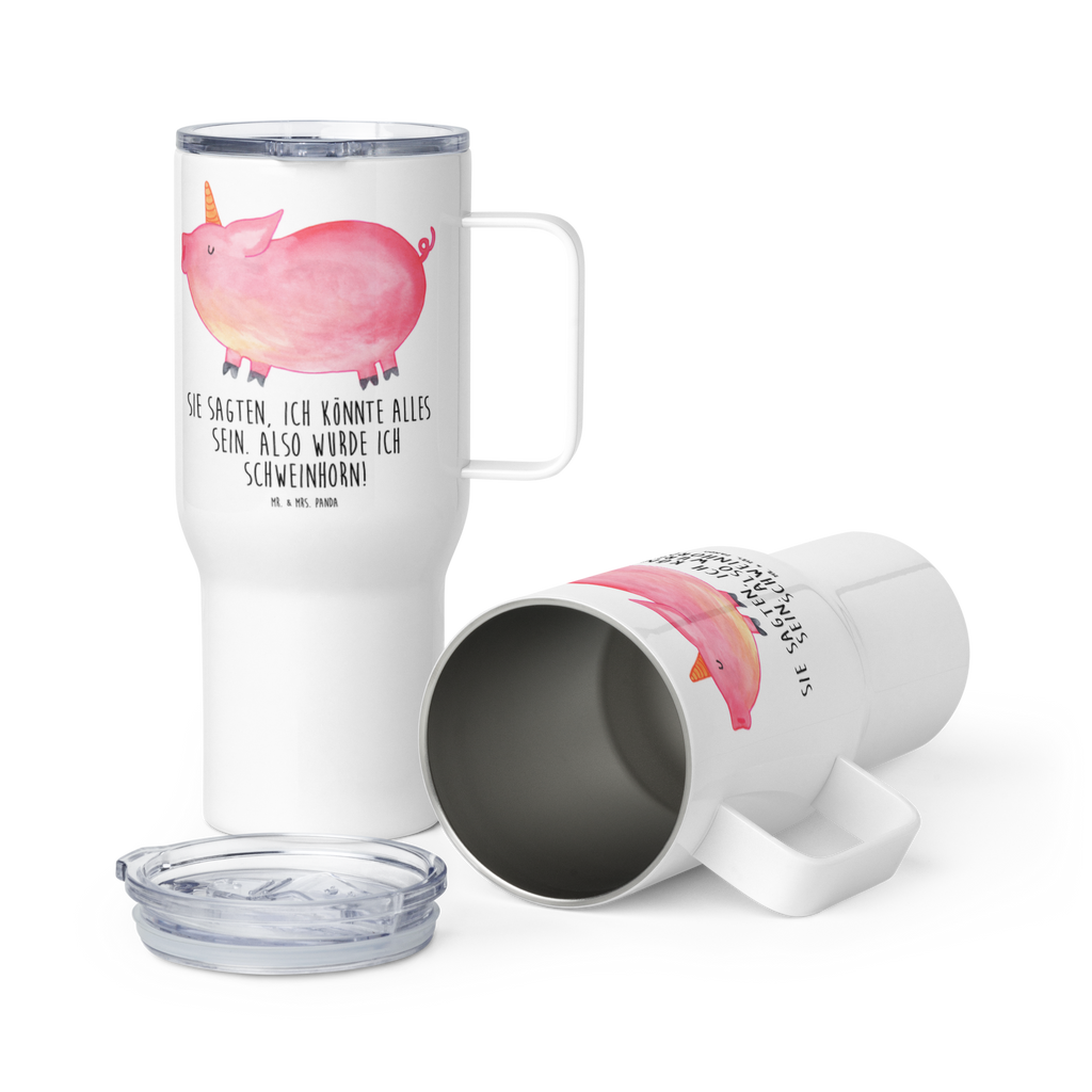 XXL Thermobecher Einhorn Schwein Thermobecher, XL Thermobecher, Reisebecher, XL Reisetasse, Großer Thermobecher, Autobecher, Jumbo Becher, Einhorn, Einhörner, Einhorn Deko, Pegasus, Unicorn, Party, Spaß, Schwein, Schweinhorn, Bauer, witzig. lustig, Spruch, geschenk, Pig, Piggy, funny, english, englisch