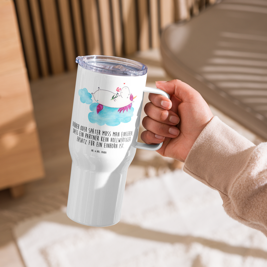 XXL Thermobecher Einhorn Verliebt Thermobecher, XL Thermobecher, Reisebecher, XL Reisetasse, Großer Thermobecher, Autobecher, Jumbo Becher, Einhorn, Einhörner, Einhorn Deko, Pegasus, Unicorn, verliebt, Liebe, Liebesbeweis, Freundin, Wolke