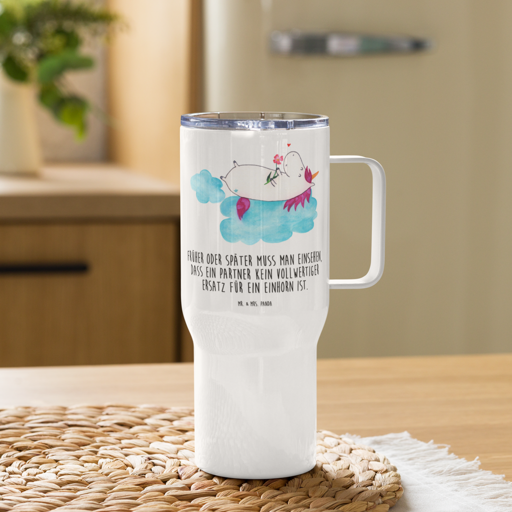 XXL Thermobecher Einhorn Verliebt Thermobecher, XL Thermobecher, Reisebecher, XL Reisetasse, Großer Thermobecher, Autobecher, Jumbo Becher, Einhorn, Einhörner, Einhorn Deko, Pegasus, Unicorn, verliebt, Liebe, Liebesbeweis, Freundin, Wolke