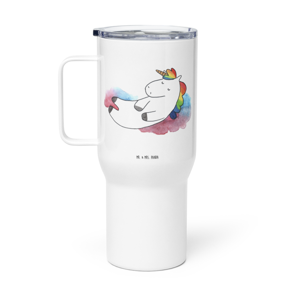 XXL Thermobecher Einhorn Wolke 7 Thermobecher, XL Thermobecher, Reisebecher, XL Reisetasse, Großer Thermobecher, Autobecher, Jumbo Becher, Einhorn, Einhörner, Einhorn Deko, Pegasus, Unicorn, verliebt, Menschen, witzig, lustig, Geschenk, Glaube, Realität, Lächeln