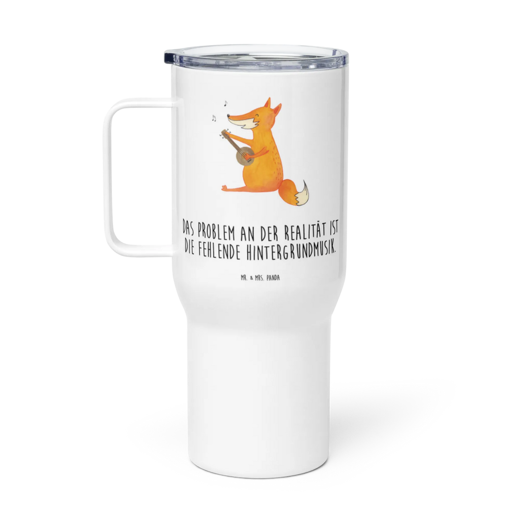 XXL Thermobecher Fuchs Gitarre Thermobecher, XL Thermobecher, Reisebecher, XL Reisetasse, Großer Thermobecher, Autobecher, Jumbo Becher, Fuchs, Füchse, Geschenk Musiker, Musik Spruch, Musikerin, Sänger, Sängerin, Gitarre