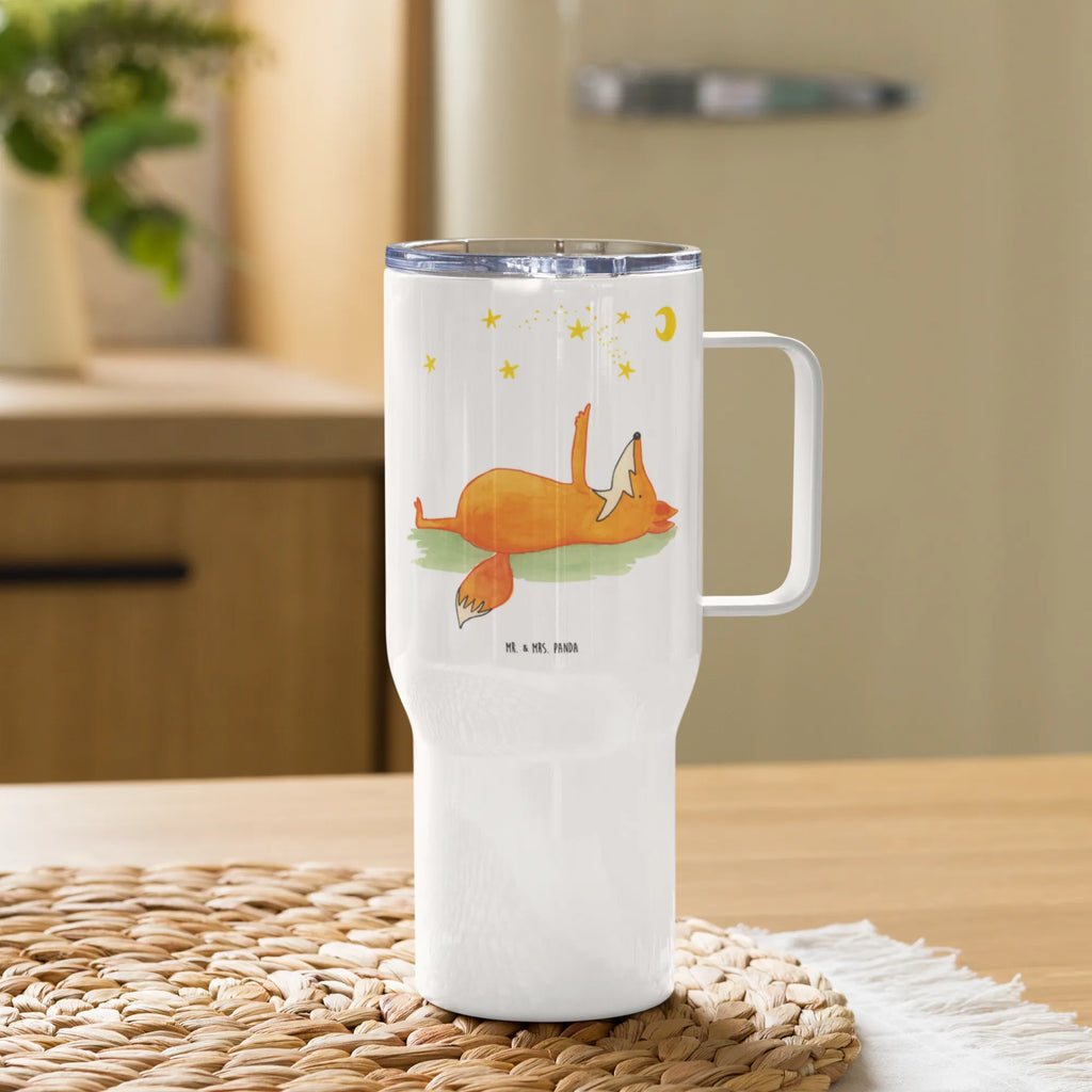 XXL Thermobecher Fuchs Sterne Thermobecher, XL Thermobecher, Reisebecher, XL Reisetasse, Großer Thermobecher, Autobecher, Jumbo Becher, Fuchs, Füchse, tröstende Worte, Spruch positiv, Spruch schön, Romantik, Always Look on the Bright Side of Life