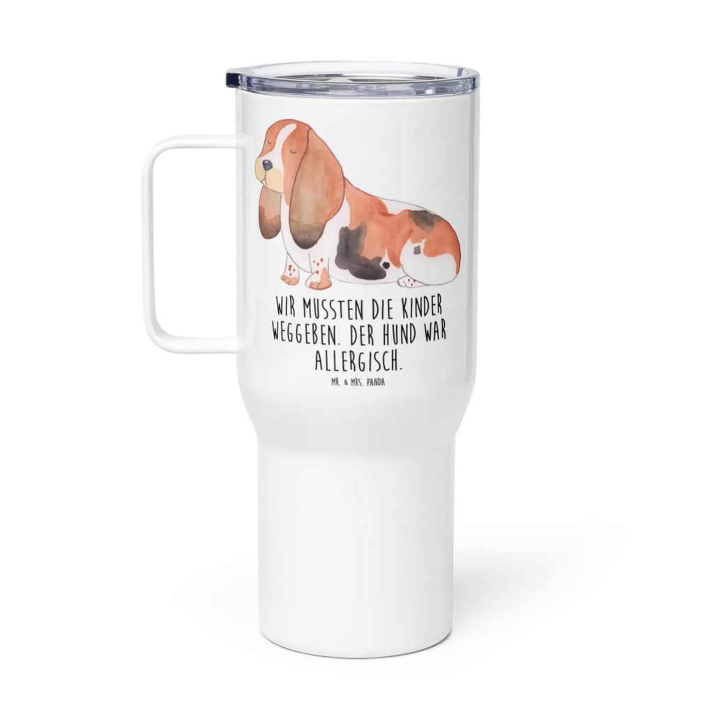 XXL Thermobecher Hund Basset Hound Thermobecher, XL Thermobecher, Reisebecher, XL Reisetasse, Großer Thermobecher, Autobecher, Jumbo Becher, Hund, Hundemotiv, Haustier, Hunderasse, Tierliebhaber, Hundebesitzer, Sprüche, Basset Hound, Basset, Hundeliebe, kinderlos