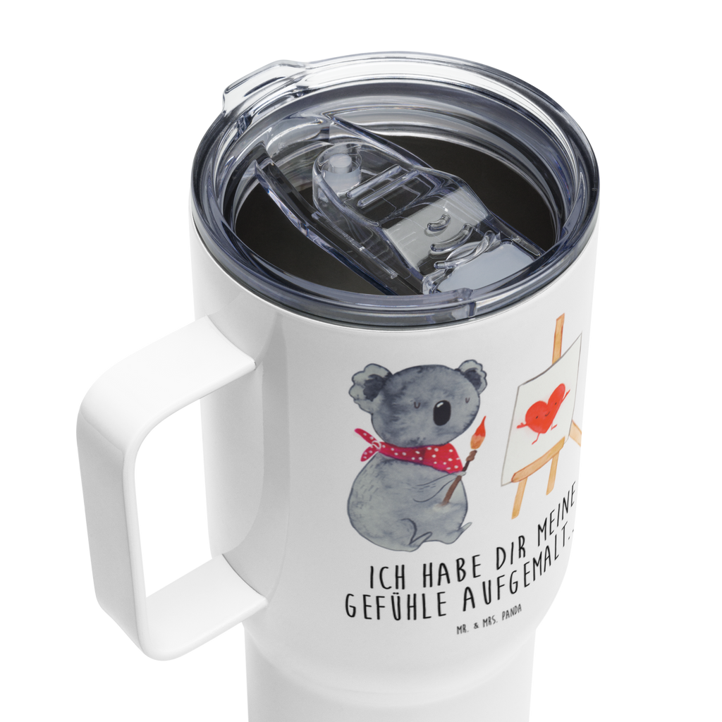 XXL Thermobecher Koala Künstler Thermobecher, XL Thermobecher, Reisebecher, XL Reisetasse, Großer Thermobecher, Autobecher, Jumbo Becher, Koala, Koalabär, Liebe, Liebensbeweis, Liebesgeschenk, Gefühle, Künstler, zeichnen