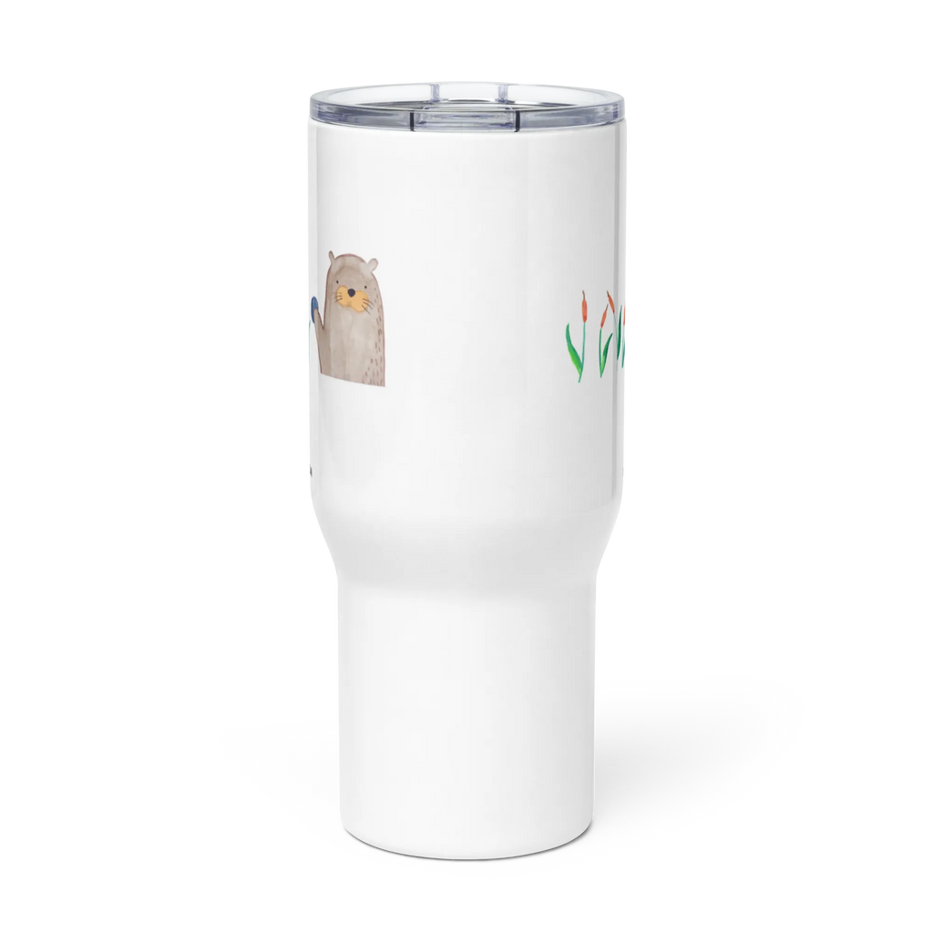 XXL Thermobecher Otter Stein Thermobecher, XL Thermobecher, Reisebecher, XL Reisetasse, Großer Thermobecher, Autobecher, Jumbo Becher, Otter, Fischotter, Seeotter, Otter Seeotter See Otter