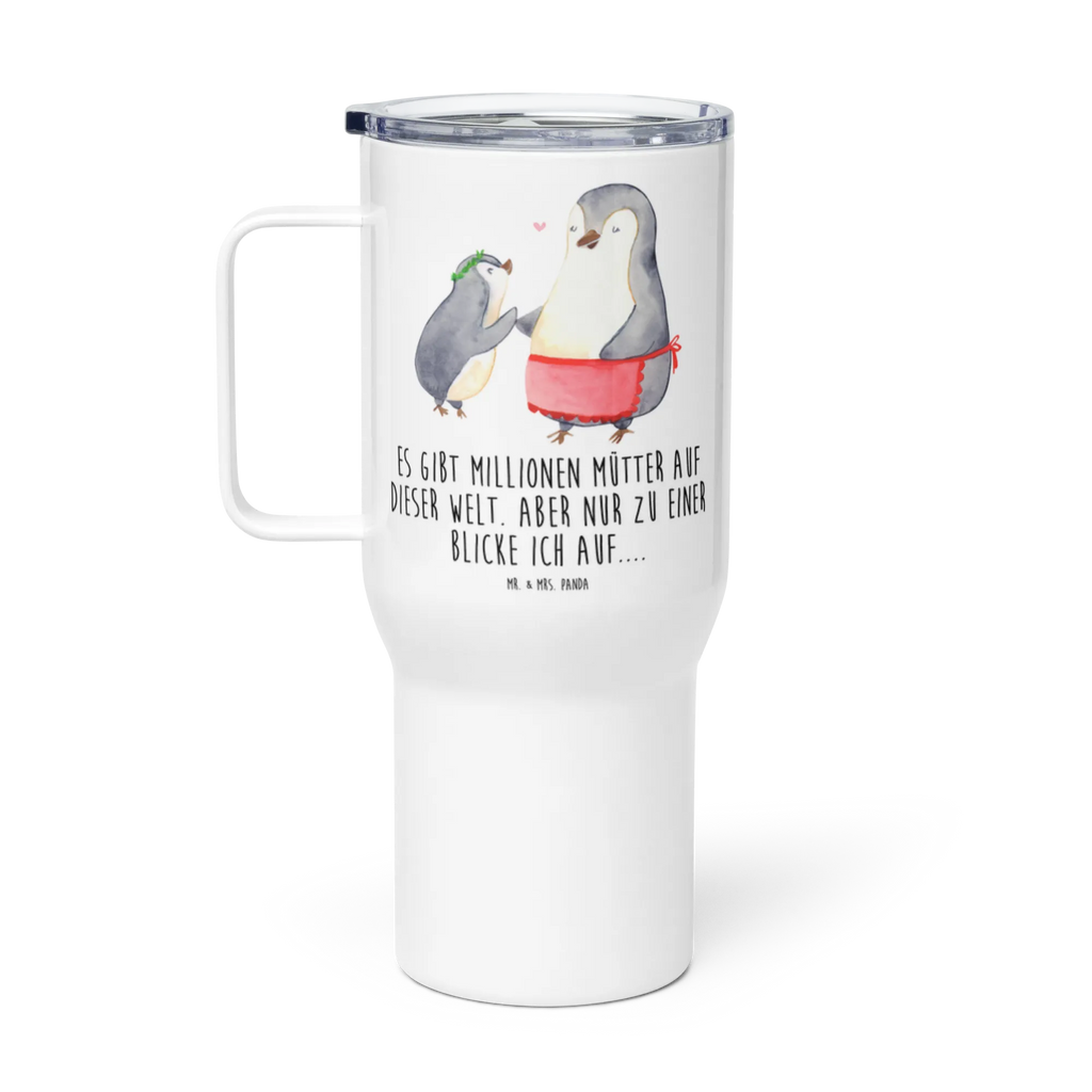 XXL Thermobecher Pinguin mit Kind Thermobecher, XL Thermobecher, Reisebecher, XL Reisetasse, Großer Thermobecher, Autobecher, Jumbo Becher, Familie, Vatertag, Muttertag, Bruder, Schwester, Mama, Papa, Oma, Opa, Geschenk, Mami, Mutti, Mutter, Geburststag