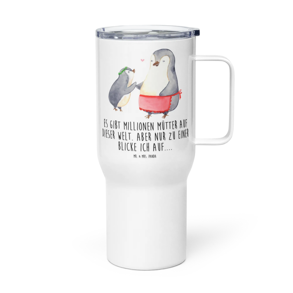 XXL Thermobecher Pinguin mit Kind Thermobecher, XL Thermobecher, Reisebecher, XL Reisetasse, Großer Thermobecher, Autobecher, Jumbo Becher, Familie, Vatertag, Muttertag, Bruder, Schwester, Mama, Papa, Oma, Opa, Geschenk, Mami, Mutti, Mutter, Geburststag