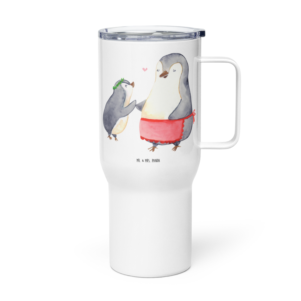 XXL Thermobecher Pinguin mit Kind Thermobecher, XL Thermobecher, Reisebecher, XL Reisetasse, Großer Thermobecher, Autobecher, Jumbo Becher, Familie, Vatertag, Muttertag, Bruder, Schwester, Mama, Papa, Oma, Opa, Geschenk, Mami, Mutti, Mutter, Geburststag