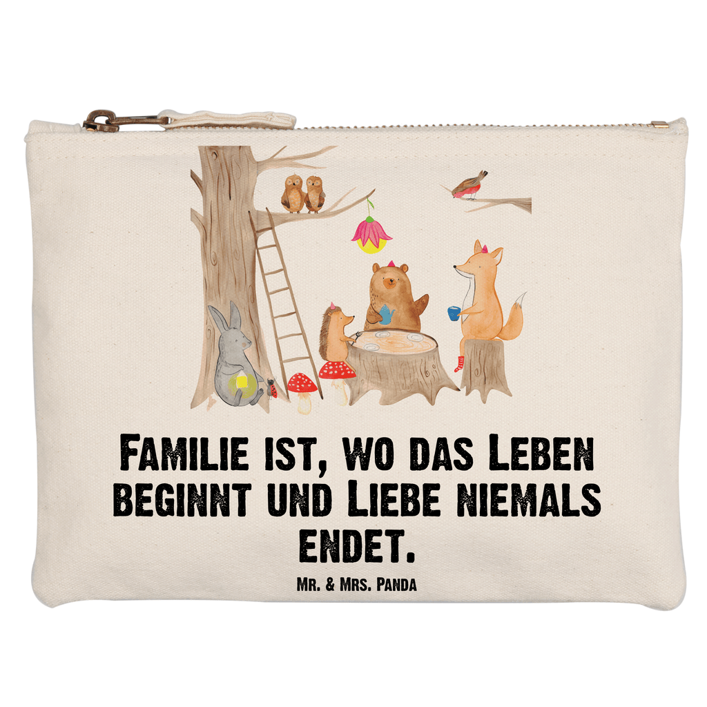 Schminktasche Waldtiere Picknick Schminktasche, Kosmetiktasche, Kosmetikbeutel, Stiftemäppchen, Etui, Federmappe, Makeup, XXL, Schminketui, Kosmetiketui, Schlamperetui, Tiermotive, Gute Laune, lustige Sprüche, Tiere, Waldtiere, Picknick, Wald, Fuchs, Hase, Igel, Maus, Eichhörnchen