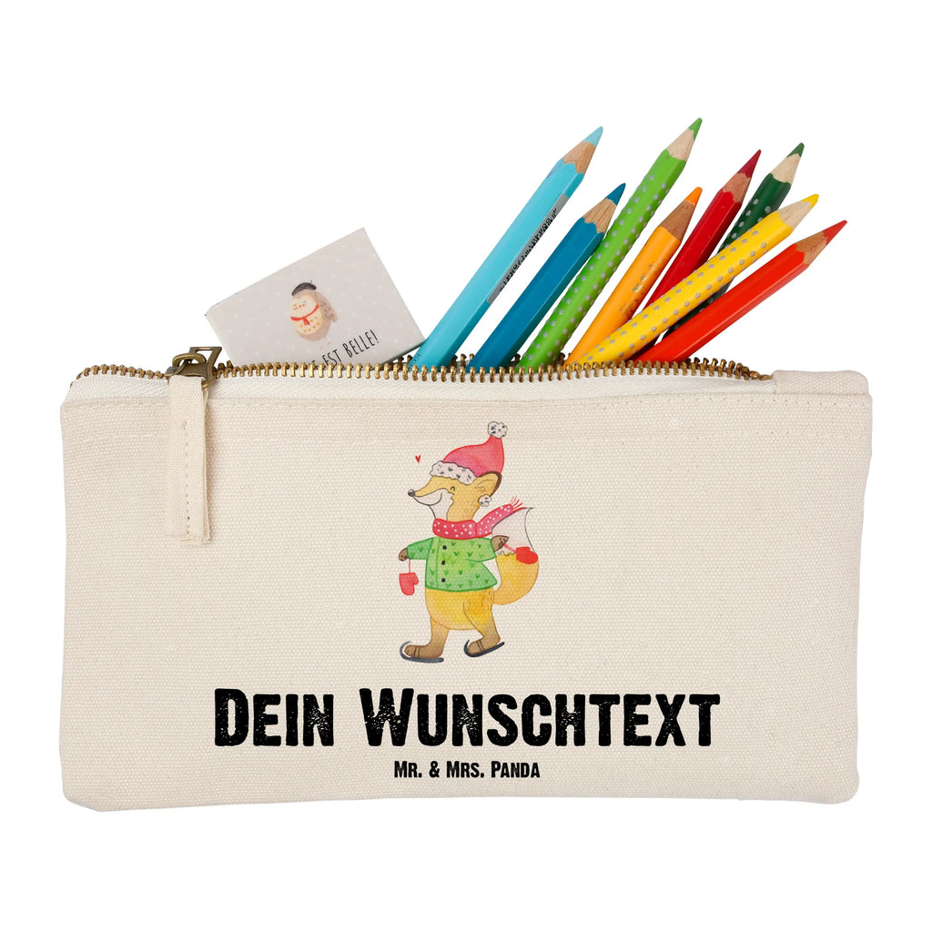 Personalisierte Schminktasche Fuchs  Schlittschuhe Personalisierte Schminktasche, Personalisierte Kosmetiktasche, Personalisierter Kosmetikbeutel, Personalisiertes Stiftemäppchen, Personalisiertes Etui, Personalisierte Federmappe, Personalisierte Makeup Bag, Personalisiertes Schminketui, Personalisiertes Kosmetiketui, Personalisiertes Schlamperetui, Schminktasche mit Namen, Kosmetiktasche mit Namen, Kosmetikbeutel mit Namen, Stiftemäppchen mit Namen, Etui mit Namen, Federmappe mit Namen, Makeup Bg mit Namen, Schminketui mit Namen, Kosmetiketui mit Namen, Schlamperetui mit Namen, Schminktasche personalisieren, Schminktasche bedrucken, Schminktasche selbst gestalten, Winter, Weihnachten, Weihnachtsdeko, Nikolaus, Advent, Heiligabend, Wintermotiv, Weihnachtsmann, Weihnachtstage, Weihnachtsbaum, Tannenbaum, Weihnachtszeit