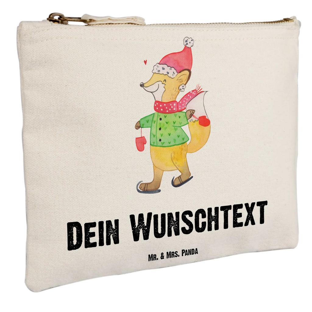 Personalisierte Schminktasche Fuchs  Schlittschuhe Personalisierte Schminktasche, Personalisierte Kosmetiktasche, Personalisierter Kosmetikbeutel, Personalisiertes Stiftemäppchen, Personalisiertes Etui, Personalisierte Federmappe, Personalisierte Makeup Bag, Personalisiertes Schminketui, Personalisiertes Kosmetiketui, Personalisiertes Schlamperetui, Schminktasche mit Namen, Kosmetiktasche mit Namen, Kosmetikbeutel mit Namen, Stiftemäppchen mit Namen, Etui mit Namen, Federmappe mit Namen, Makeup Bg mit Namen, Schminketui mit Namen, Kosmetiketui mit Namen, Schlamperetui mit Namen, Schminktasche personalisieren, Schminktasche bedrucken, Schminktasche selbst gestalten, Winter, Weihnachten, Weihnachtsdeko, Nikolaus, Advent, Heiligabend, Wintermotiv, Weihnachtsmann, Weihnachtstage, Weihnachtsbaum, Tannenbaum, Weihnachtszeit