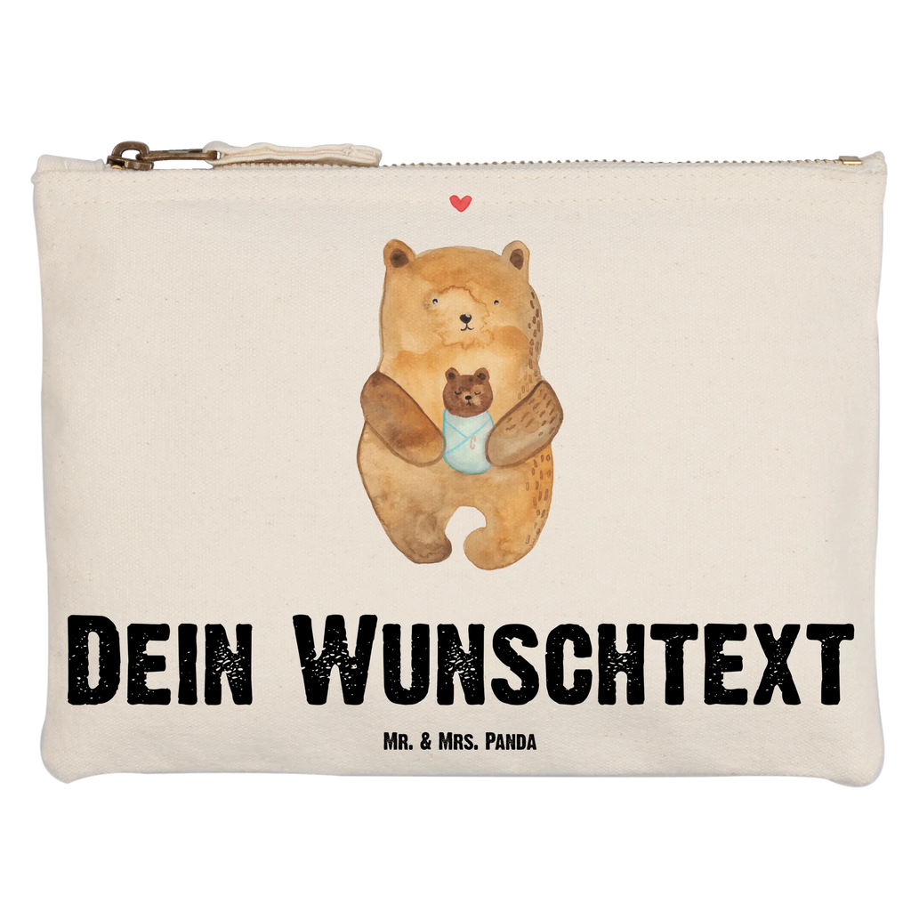 Personalisierte Schminktasche Bär mit Baby Personalisierte Schminktasche, Personalisierte Kosmetiktasche, Personalisierter Kosmetikbeutel, Personalisiertes Stiftemäppchen, Personalisiertes Etui, Personalisierte Federmappe, Personalisierte Makeup Bag, Personalisiertes Schminketui, Personalisiertes Kosmetiketui, Personalisiertes Schlamperetui, Schminktasche mit Namen, Kosmetiktasche mit Namen, Kosmetikbeutel mit Namen, Stiftemäppchen mit Namen, Etui mit Namen, Federmappe mit Namen, Makeup Bg mit Namen, Schminketui mit Namen, Kosmetiketui mit Namen, Schlamperetui mit Namen, Schminktasche personalisieren, Schminktasche bedrucken, Schminktasche selbst gestalten, Bär, Teddy, Teddybär, Eltern, Mutter, Baby, Taufe, Geburt, Nichte, Neffe, Enkel, Enkelin, Täufling, Geburtstag, Glückwunsch