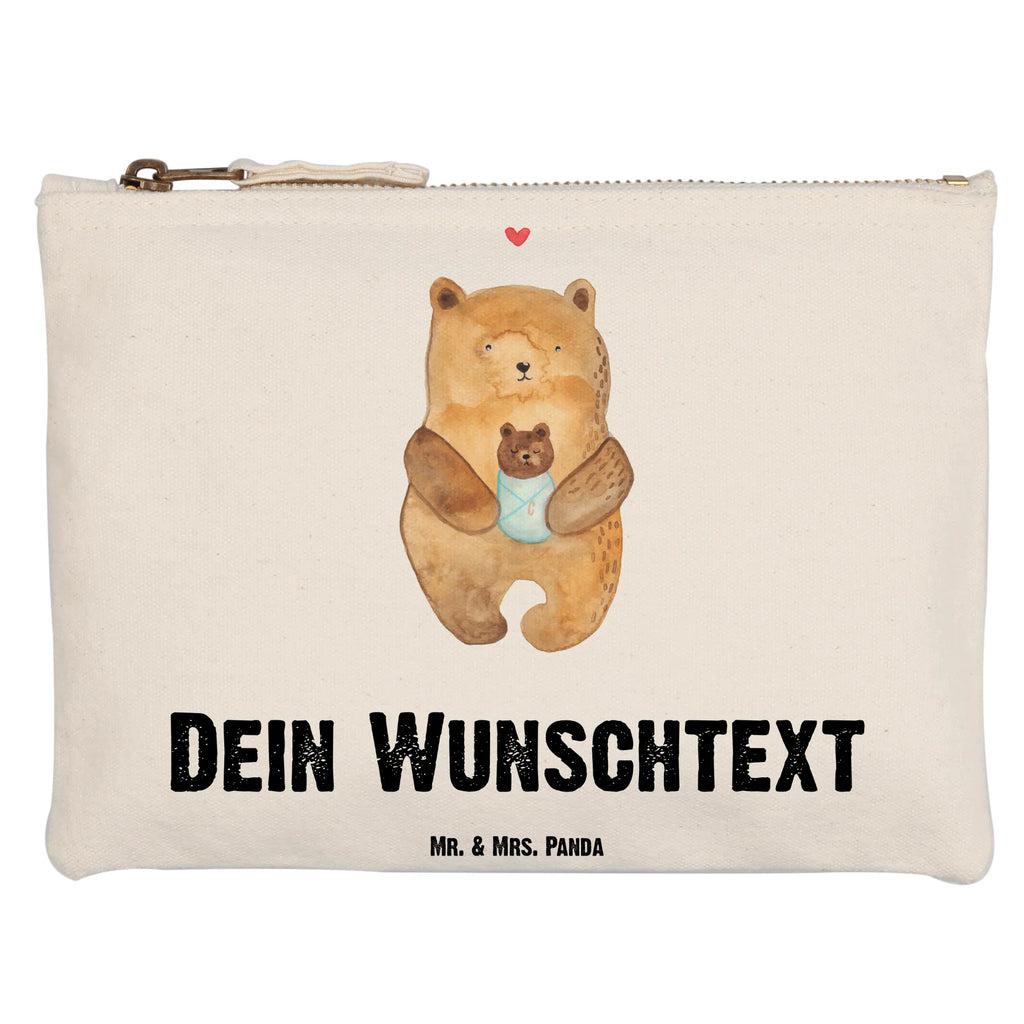 Personalisierte Schminktasche Bär mit Baby Personalisierte Schminktasche, Personalisierte Kosmetiktasche, Personalisierter Kosmetikbeutel, Personalisiertes Stiftemäppchen, Personalisiertes Etui, Personalisierte Federmappe, Personalisierte Makeup Bag, Personalisiertes Schminketui, Personalisiertes Kosmetiketui, Personalisiertes Schlamperetui, Schminktasche mit Namen, Kosmetiktasche mit Namen, Kosmetikbeutel mit Namen, Stiftemäppchen mit Namen, Etui mit Namen, Federmappe mit Namen, Makeup Bg mit Namen, Schminketui mit Namen, Kosmetiketui mit Namen, Schlamperetui mit Namen, Schminktasche personalisieren, Schminktasche bedrucken, Schminktasche selbst gestalten, Bär, Teddy, Teddybär, Eltern, Mutter, Baby, Taufe, Geburt, Nichte, Neffe, Enkel, Enkelin, Täufling, Geburtstag, Glückwunsch