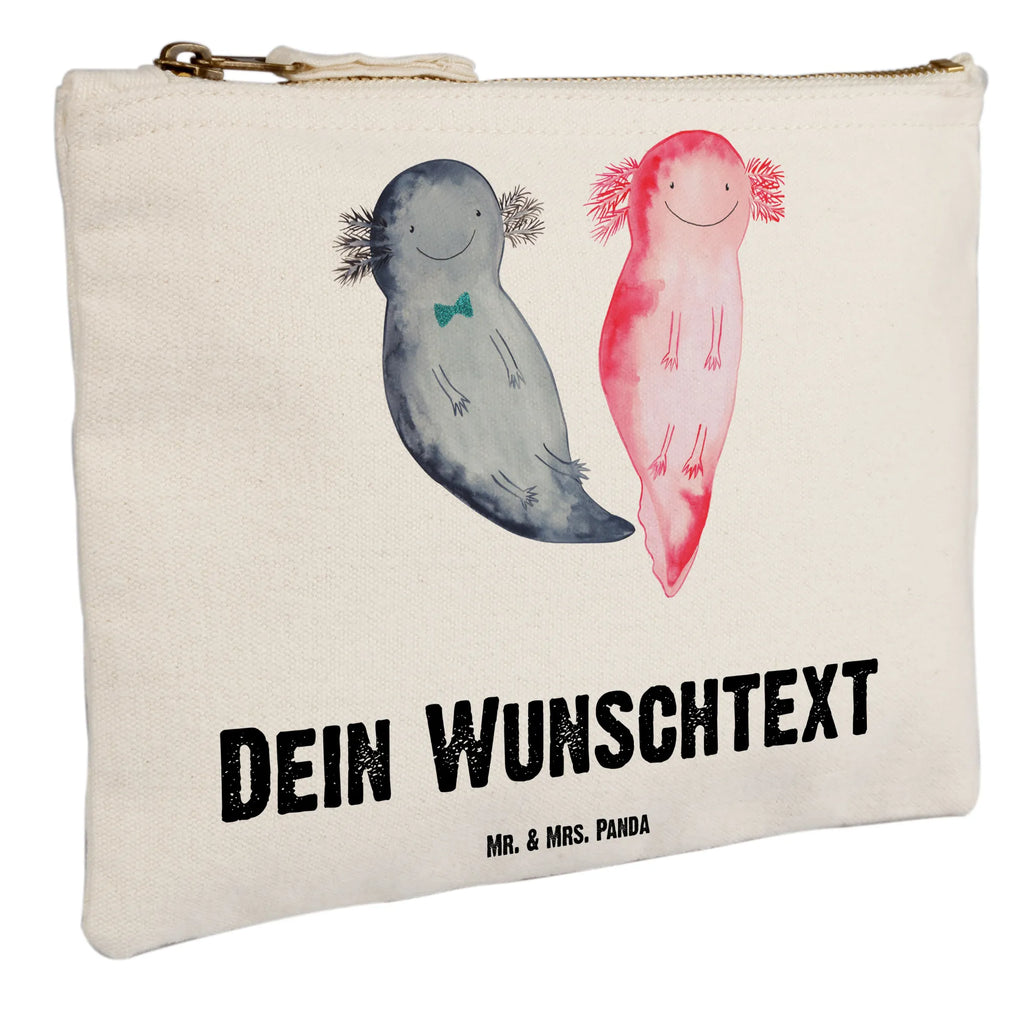 Personalisierte Schminktasche Axolotl Axel+Lotte Personalisierte Schminktasche, Personalisierte Kosmetiktasche, Personalisierter Kosmetikbeutel, Personalisiertes Stiftemäppchen, Personalisiertes Etui, Personalisierte Federmappe, Personalisierte Makeup Bag, Personalisiertes Schminketui, Personalisiertes Kosmetiketui, Personalisiertes Schlamperetui, Schminktasche mit Namen, Kosmetiktasche mit Namen, Kosmetikbeutel mit Namen, Stiftemäppchen mit Namen, Etui mit Namen, Federmappe mit Namen, Makeup Bg mit Namen, Schminketui mit Namen, Kosmetiketui mit Namen, Schlamperetui mit Namen, Schminktasche personalisieren, Schminktasche bedrucken, Schminktasche selbst gestalten, Axolotl, Molch, Axolot, Schwanzlurch, Lurch, Lurche, Liebe, große Liebe, Liebesbeweis, Freund, Verlobter, Ehemann, Jahrestag, Valentinstag