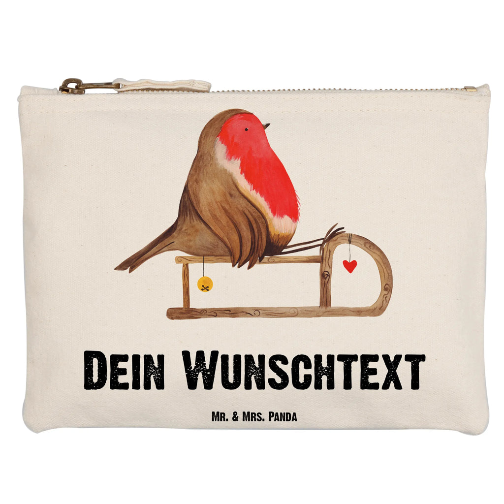 Personalisierte Schminktasche Rotkehlchen Schlitten Personalisierte Schminktasche, Personalisierte Kosmetiktasche, Personalisierter Kosmetikbeutel, Personalisiertes Stiftemäppchen, Personalisiertes Etui, Personalisierte Federmappe, Personalisierte Makeup Bag, Personalisiertes Schminketui, Personalisiertes Kosmetiketui, Personalisiertes Schlamperetui, Schminktasche mit Namen, Kosmetiktasche mit Namen, Kosmetikbeutel mit Namen, Stiftemäppchen mit Namen, Etui mit Namen, Federmappe mit Namen, Makeup Bg mit Namen, Schminketui mit Namen, Kosmetiketui mit Namen, Schlamperetui mit Namen, Schminktasche personalisieren, Schminktasche bedrucken, Schminktasche selbst gestalten, Winter, Weihnachten, Weihnachtsdeko, Nikolaus, Advent, Heiligabend, Wintermotiv, Schlitten, Vogel