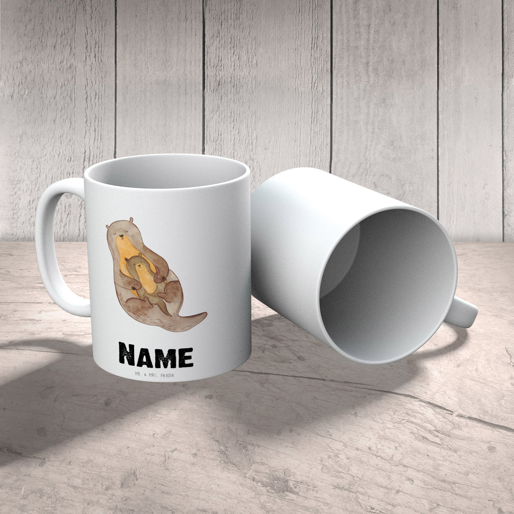 Personalisierte Tasse Otter mit Kind Personalisierte Tasse, Namenstasse, Wunschname, Personalisiert, Tasse, Namen, Drucken, Tasse mit Namen, Otter, Fischotter, Seeotter, Otter Seeotter See Otter