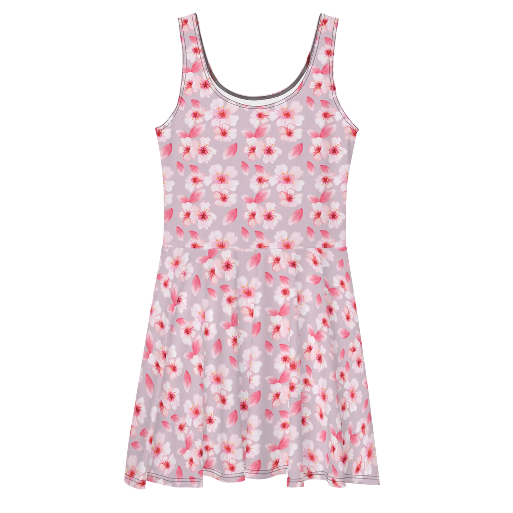 Sommerkleid Kirschlüten Meer Sommerkleid, Kleid, Skaterkleid, Kirschblüten, Blütenmuster, Blüten, Blumen, Muster