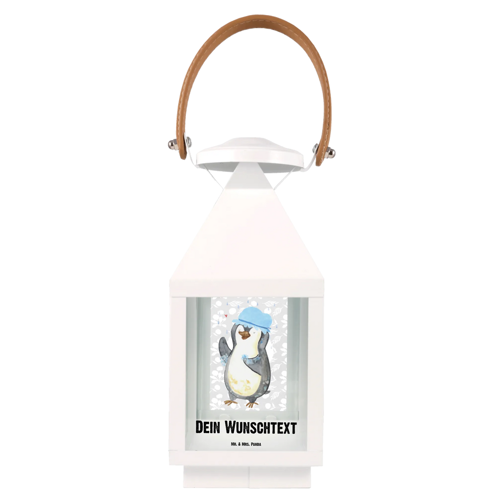 Personalisierte Deko Laterne Pinguin duscht Gartenlampe, Gartenleuchte, Gartendekoration, Gartenlicht, Laterne kleine Laternen, XXL Laternen, Laterne groß, Pinguin, Pinguine, Dusche, duschen, Lebensmotto, Motivation, Neustart, Neuanfang, glücklich sein