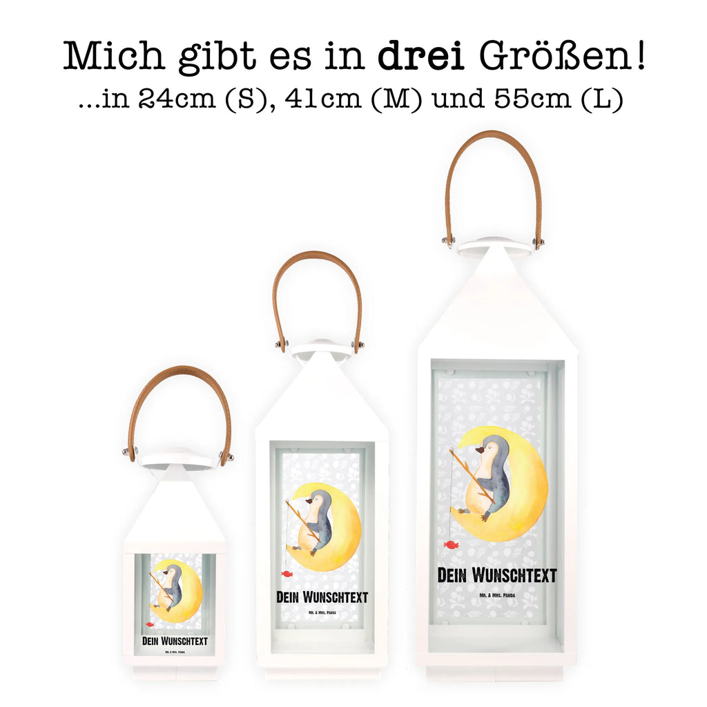 Personalisierte Deko Laterne Pinguin Mond Gartenlampe, Gartenleuchte, Gartendekoration, Gartenlicht, Laterne kleine Laternen, XXL Laternen, Laterne groß, Pinguin, Pinguine, Spruch, schlafen, Nachtruhe, Einschlafen, Schlafzimmer, Schlafstörungen, Gästezimmer