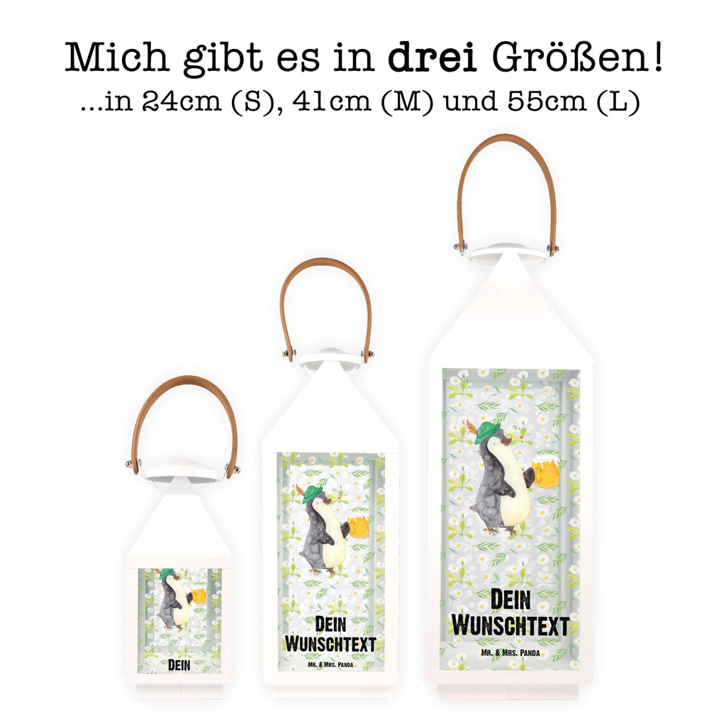 Personalisierte Deko Laterne Pinguin Bier Gartenlampe, Gartenleuchte, Gartendekoration, Gartenlicht, Laterne kleine Laternen, XXL Laternen, Laterne groß, Pinguin, Pinguine, Bier, Oktoberfest