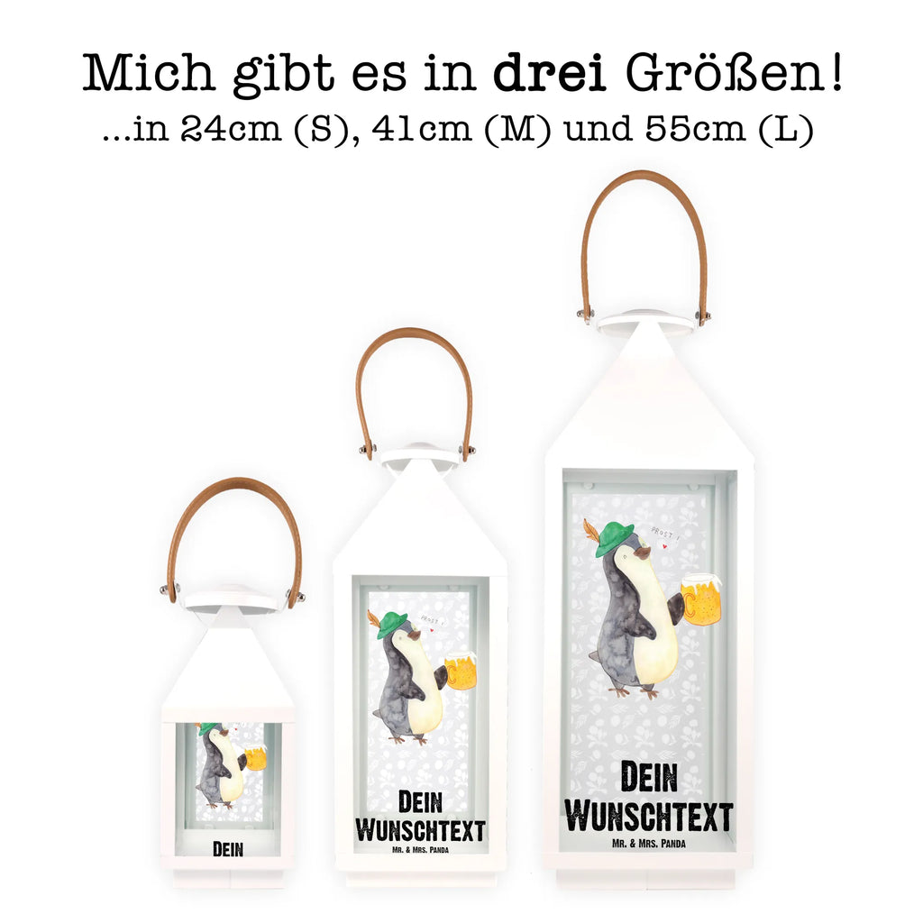 Personalisierte Deko Laterne Pinguin Bier Gartenlampe, Gartenleuchte, Gartendekoration, Gartenlicht, Laterne kleine Laternen, XXL Laternen, Laterne groß, Pinguin, Pinguine, Bier, Oktoberfest