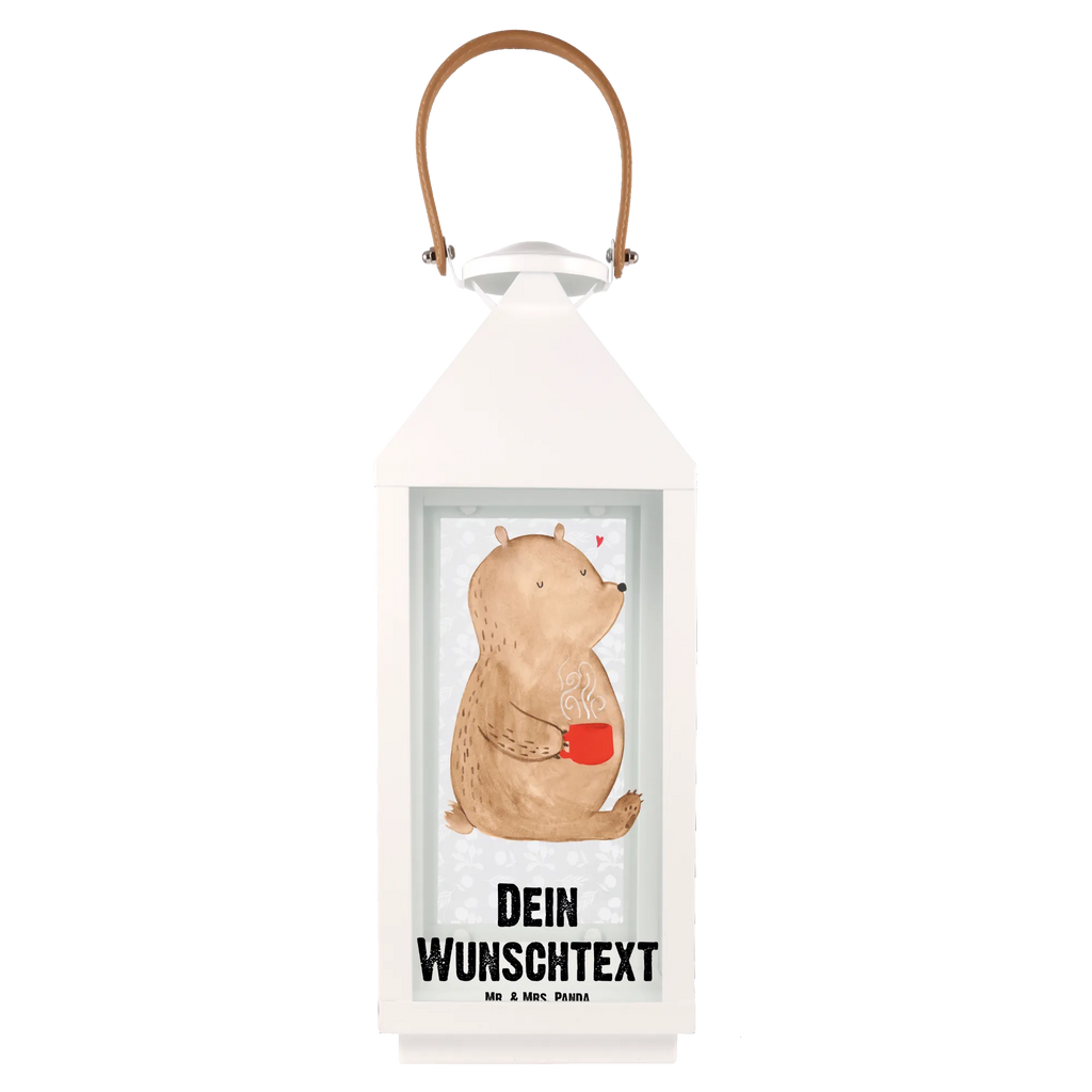 Personalisierte Deko Laterne Bär Kaffee Gartenlampe, Gartenleuchte, Gartendekoration, Gartenlicht, Laterne kleine Laternen, XXL Laternen, Laterne groß, Bär, Teddy, Teddybär, Kaffee, Coffee, Bären, guten Morgen, Morgenroutine, Welt erobern, Welt retten, Motivation