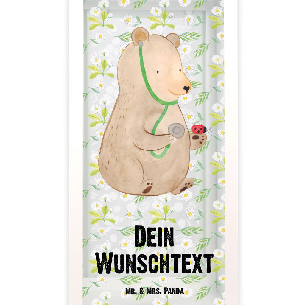 Personalisierte Deko Laterne Bär Arzt Gartenlampe, Gartenleuchte, Gartendekoration, Gartenlicht, Laterne kleine Laternen, XXL Laternen, Laterne groß, Bär, Teddy, Teddybär, Arzt, Ärztin, Doktor, Professor, Doktorin, Professorin