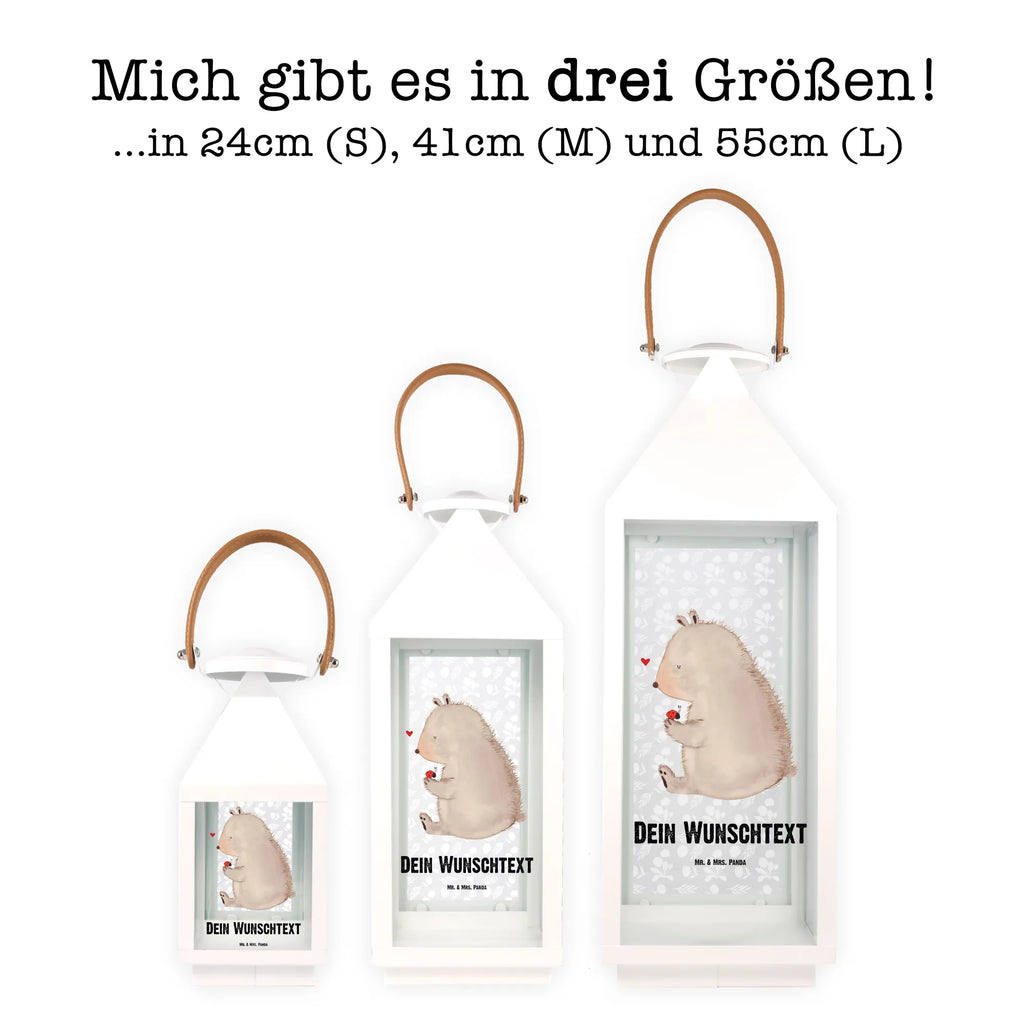 Personalisierte Deko Laterne Bär mit Marienkäfer Gartenlampe, Gartenleuchte, Gartendekoration, Gartenlicht, Laterne kleine Laternen, XXL Laternen, Laterne groß, Bär, Teddy, Teddybär, Marienkäfer, Liebe, Freiheit, Motivation, Das Leben ist schön